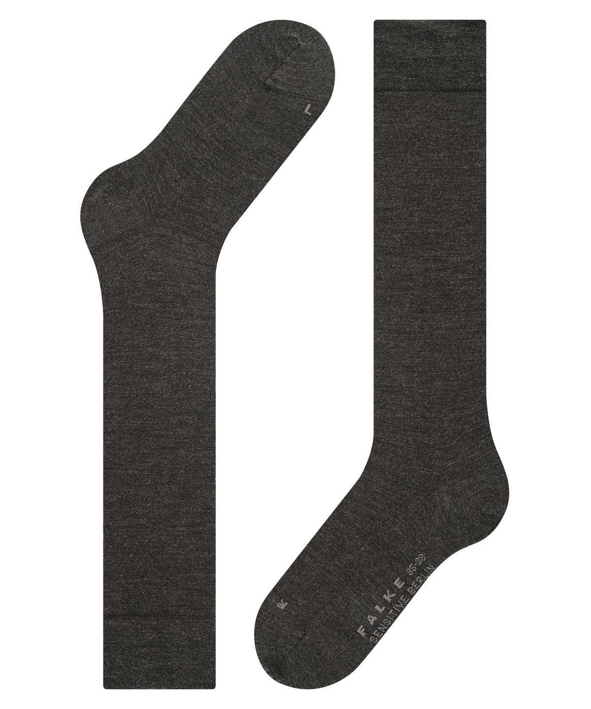 Skarpetki Falke Sensitive Berlin Knee-high Socks Damskie Szare | AHMUWP-719