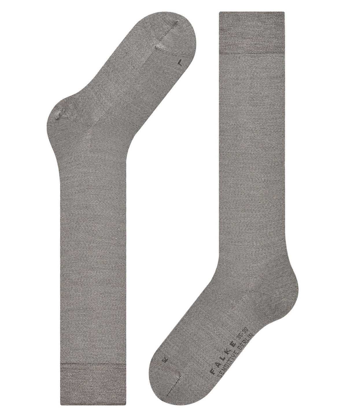 Skarpetki Falke Sensitive Berlin Knee-high Socks Damskie Szare | LPGSFA-710