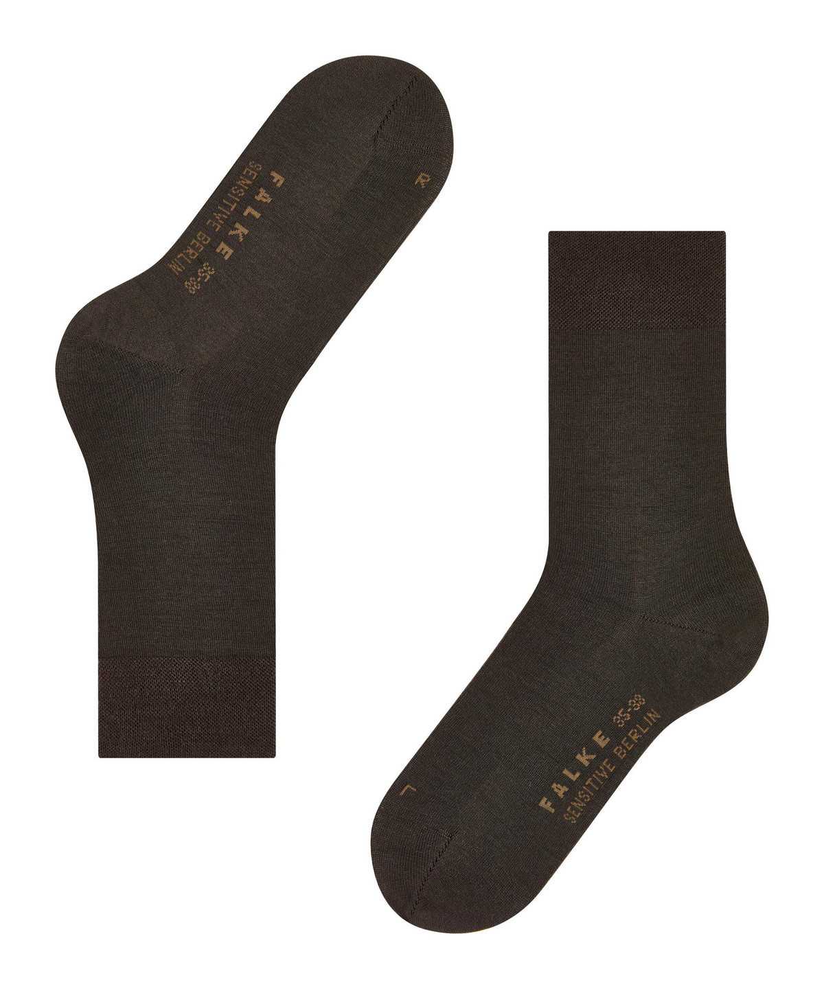 Skarpetki Falke Sensitive Berlin Socks Damskie Brązowe | RWNKLI-305