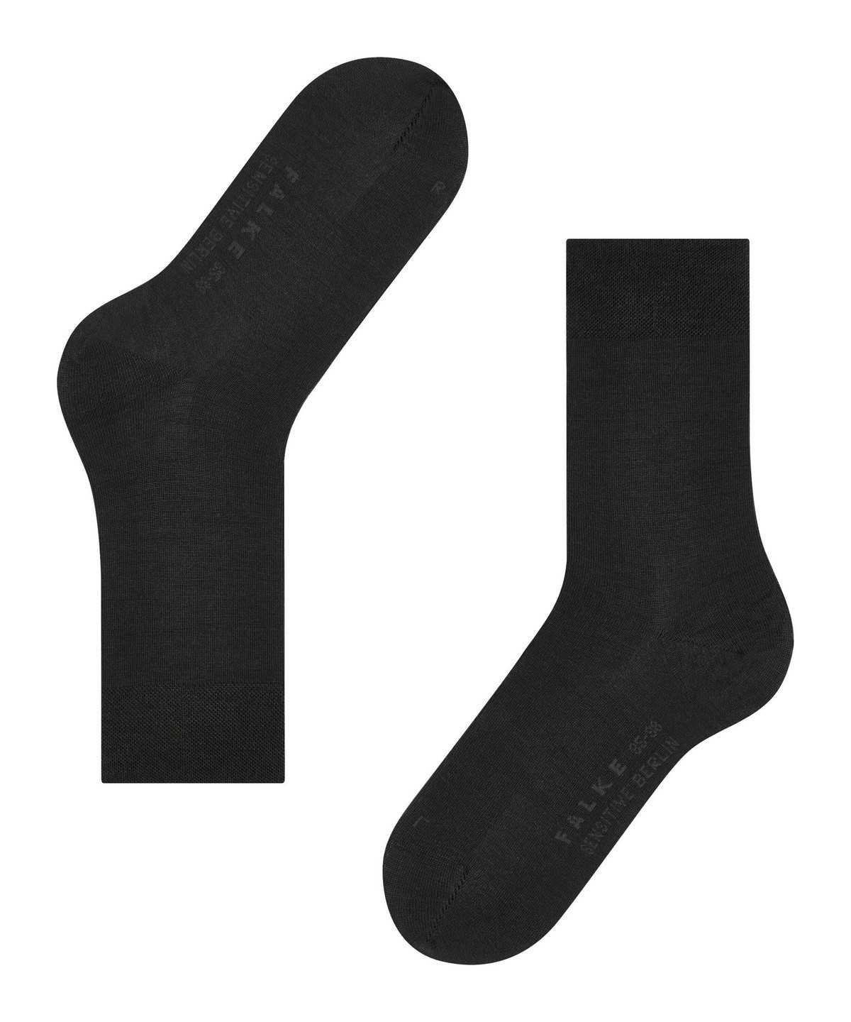 Skarpetki Falke Sensitive Berlin Socks Damskie Czarne | JCVUGB-463