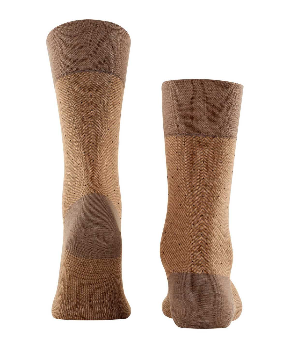 Skarpetki Falke Sensitive Herringbone Socks Męskie Brązowe | MHQPGD-016