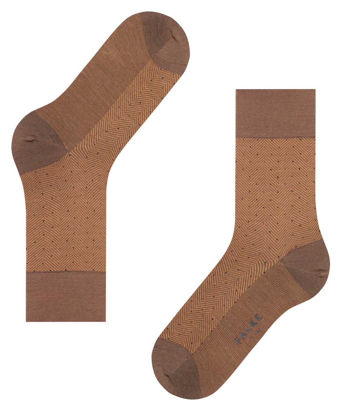 Skarpetki Falke Sensitive Herringbone Socks Męskie Brązowe | MHQPGD-016