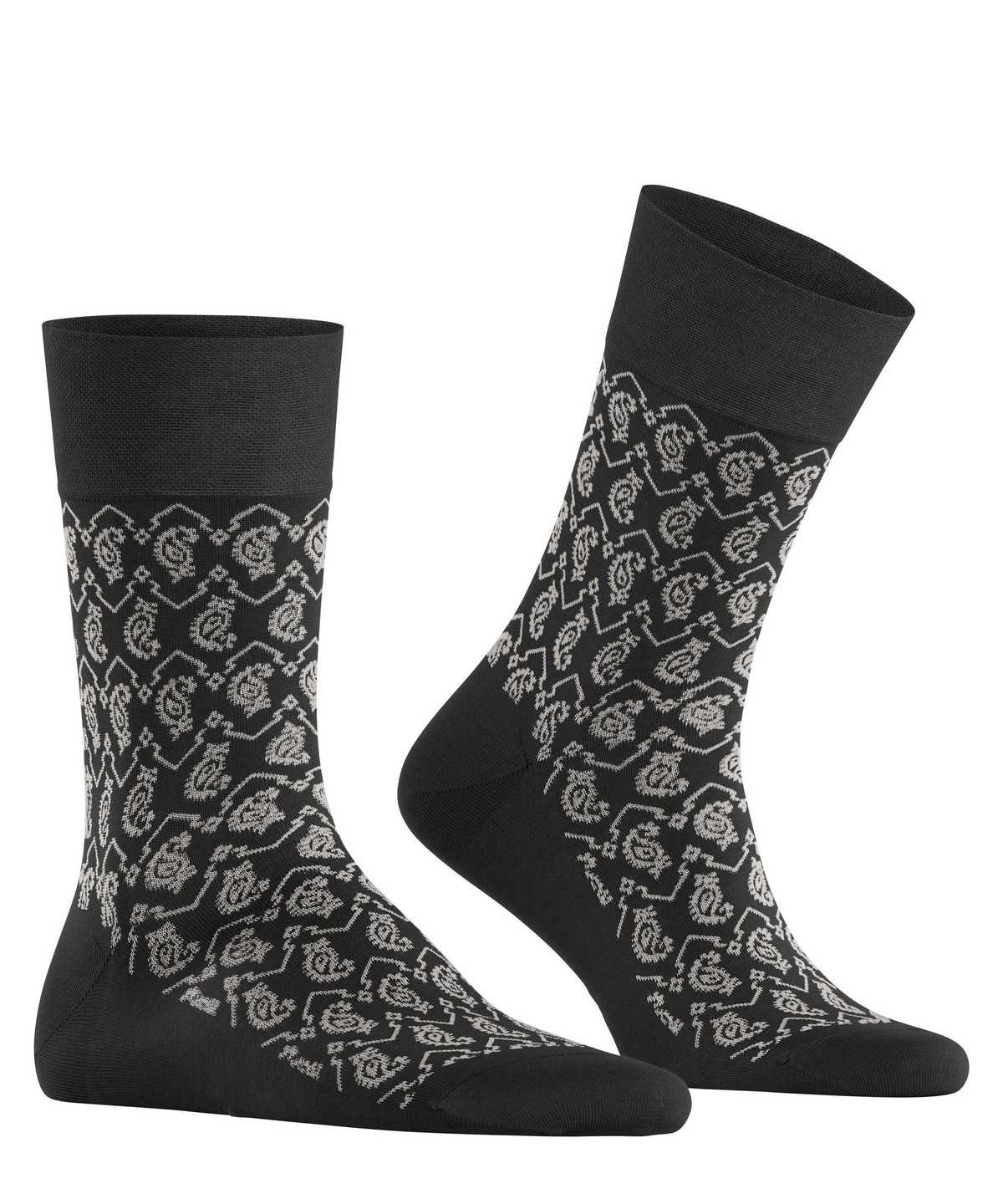 Skarpetki Falke Sensitive Indian Tie Pattern Socks Męskie Czarne | AGJYVX-357