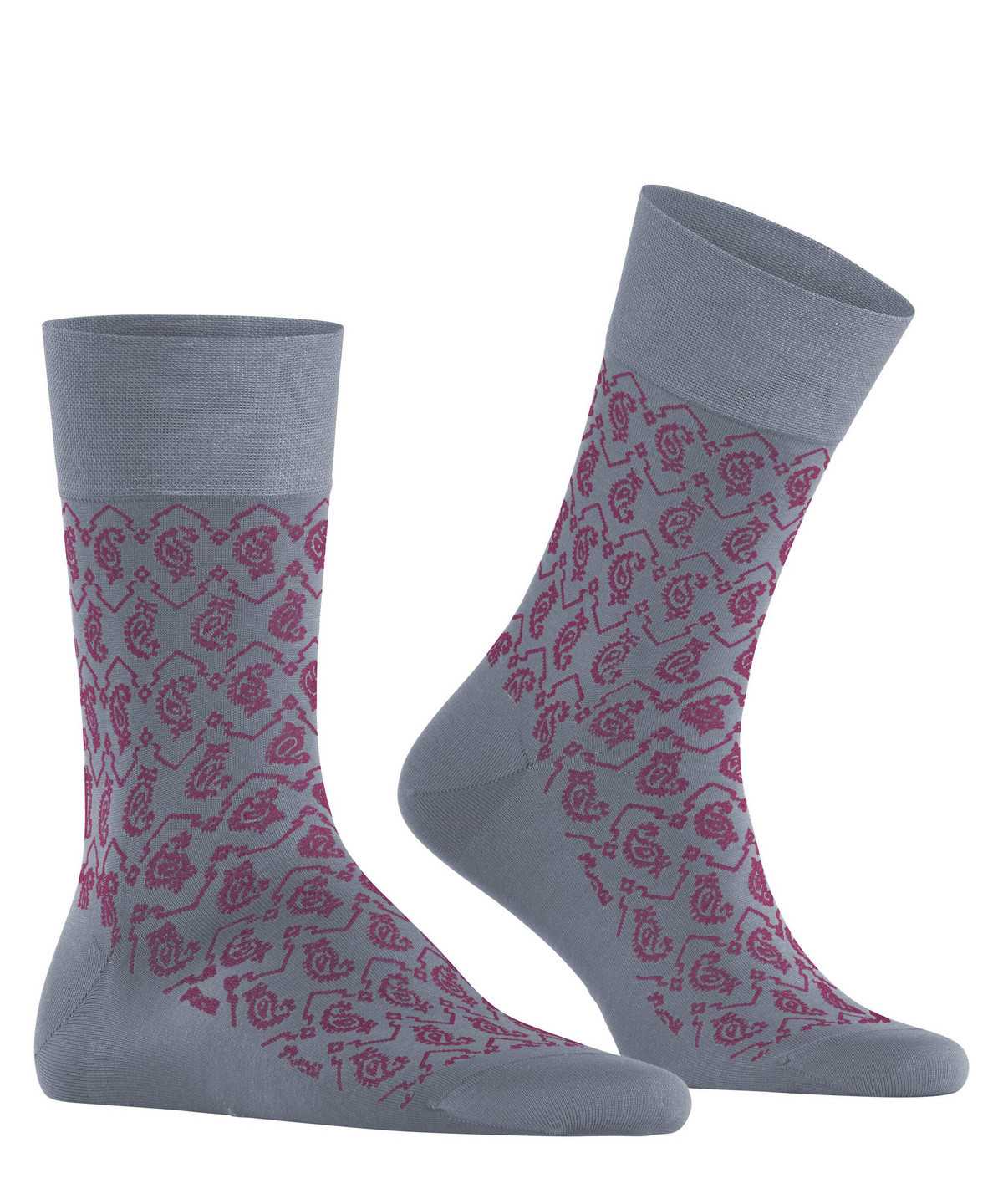 Skarpetki Falke Sensitive Indian Tie Pattern Socks Męskie Szare | JIWKEO-648