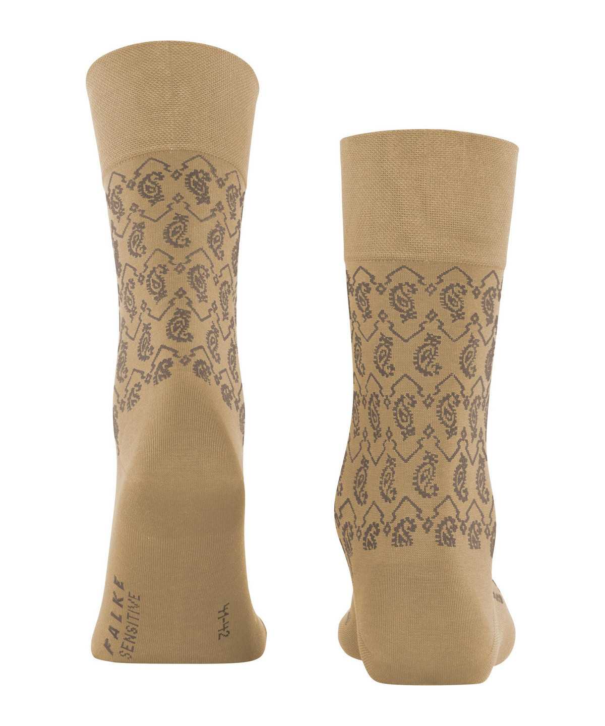 Skarpetki Falke Sensitive Indian Tie Pattern Socks Męskie Beżowe | SBLZQU-097