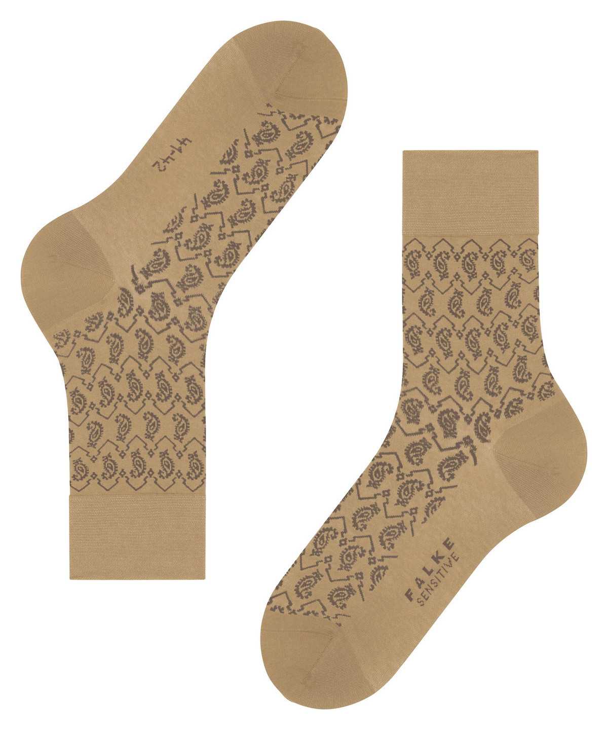 Skarpetki Falke Sensitive Indian Tie Pattern Socks Męskie Beżowe | SBLZQU-097