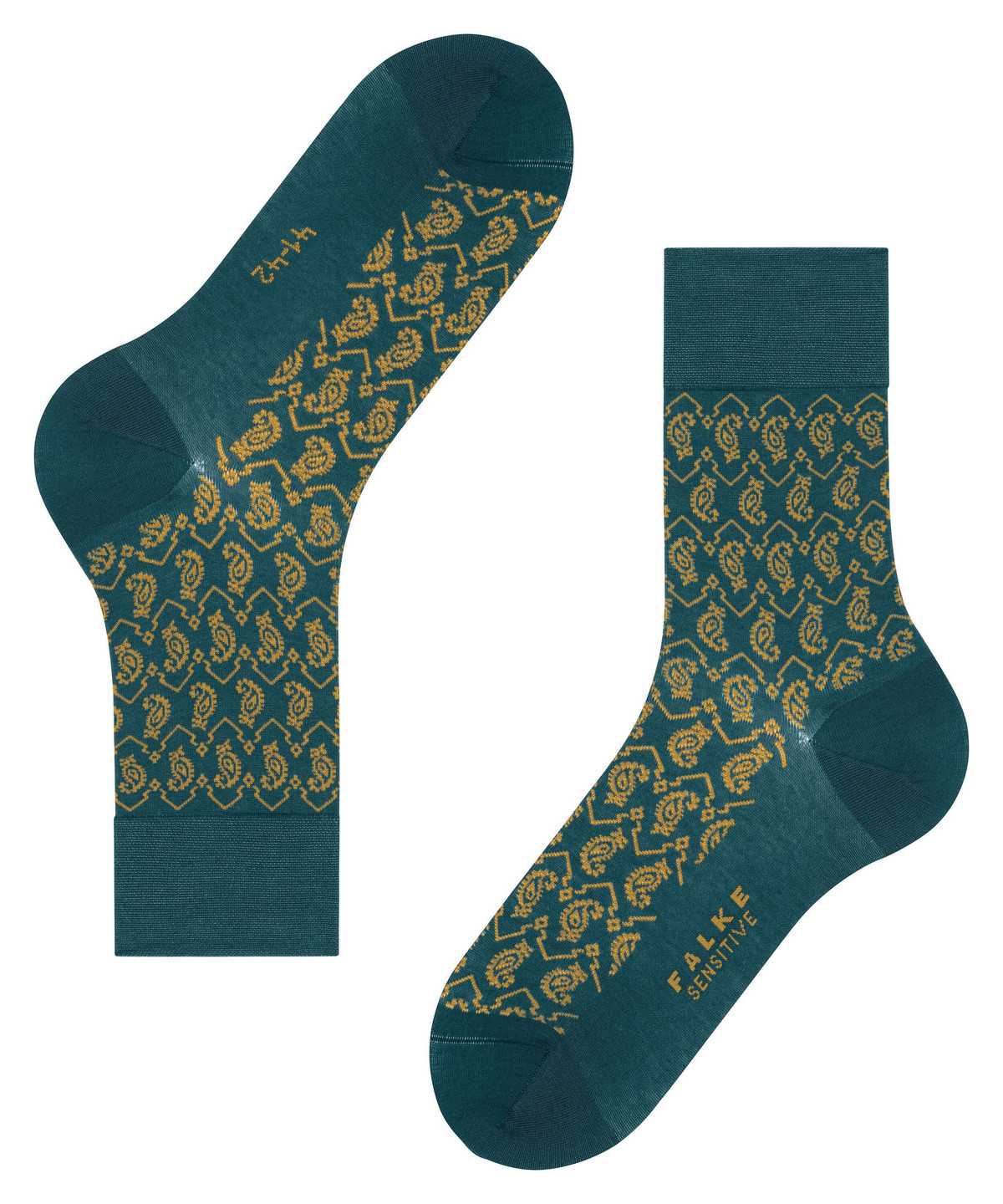 Skarpetki Falke Sensitive Indian Tie Pattern Socks Męskie Zielone | VUBLWC-895