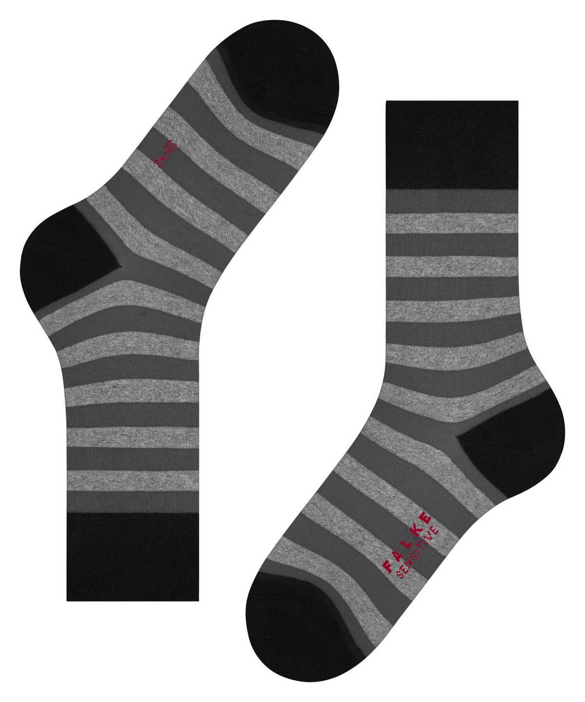 Skarpetki Falke Sensitive Mapped Line Socks Męskie Czarne | IJSQUB-052