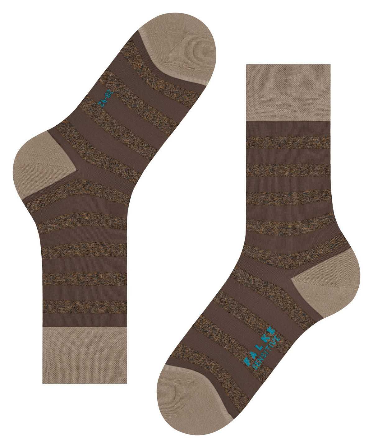 Skarpetki Falke Sensitive Mapped Line Socks Męskie Brązowe | IRFEQD-748