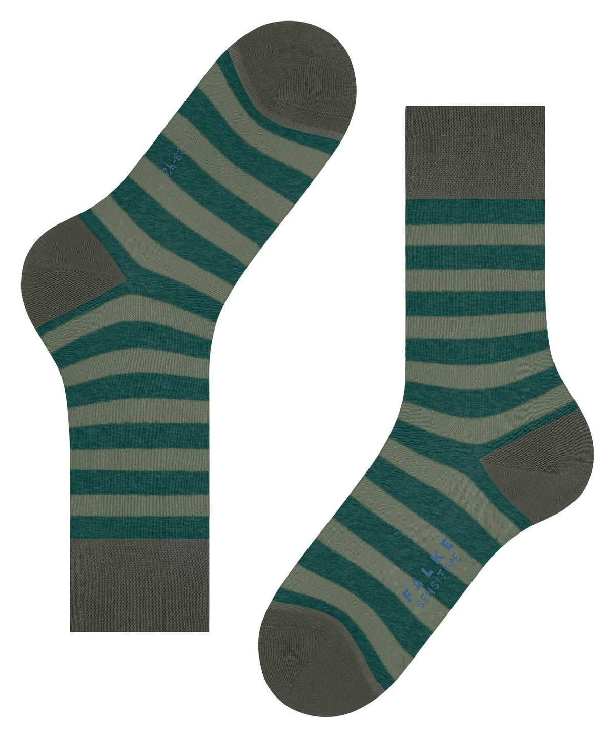 Skarpetki Falke Sensitive Mapped Line Socks Męskie Zielone | CPUYBJ-346