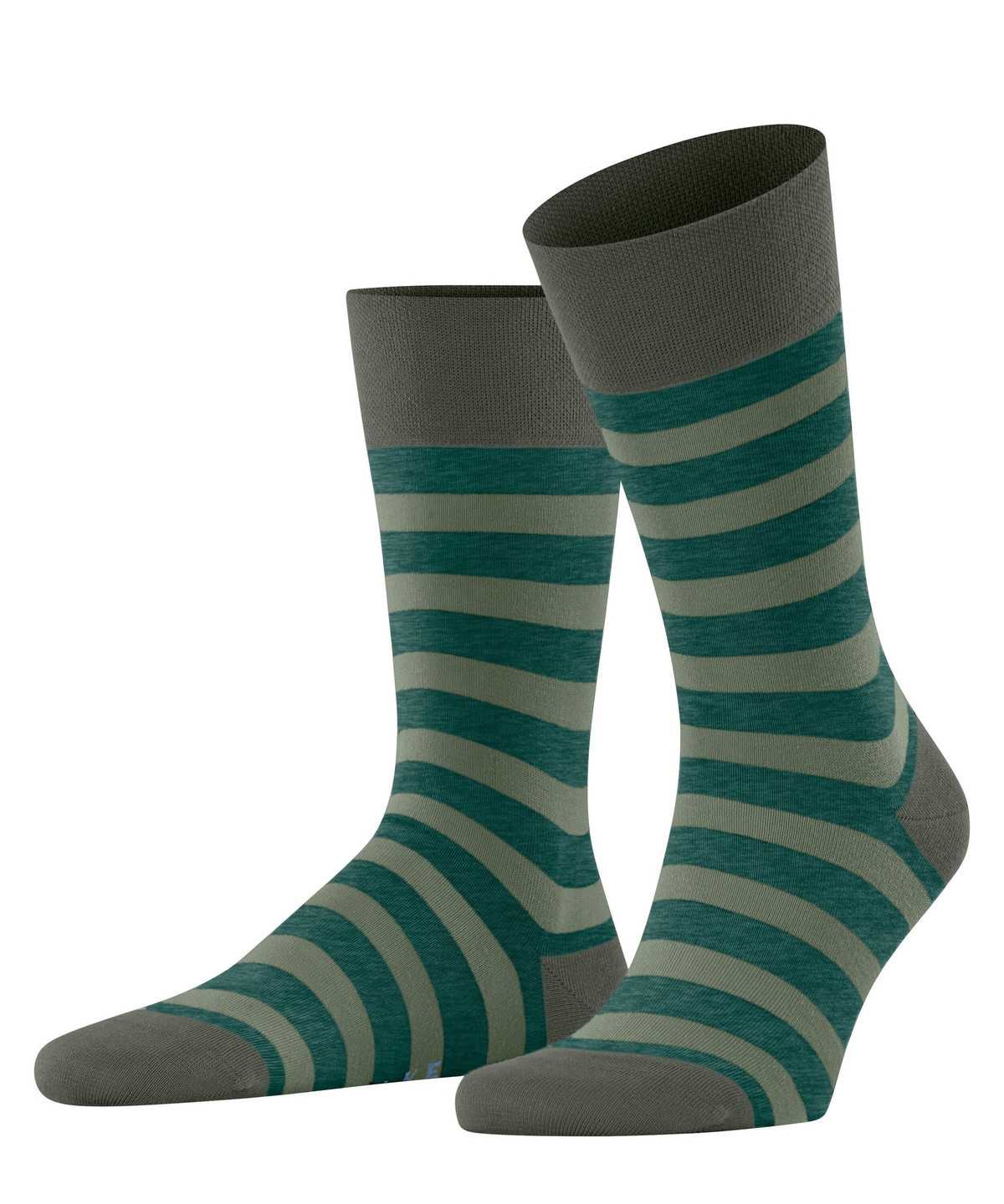 Skarpetki Falke Sensitive Mapped Line Socks Męskie Zielone | CPUYBJ-346