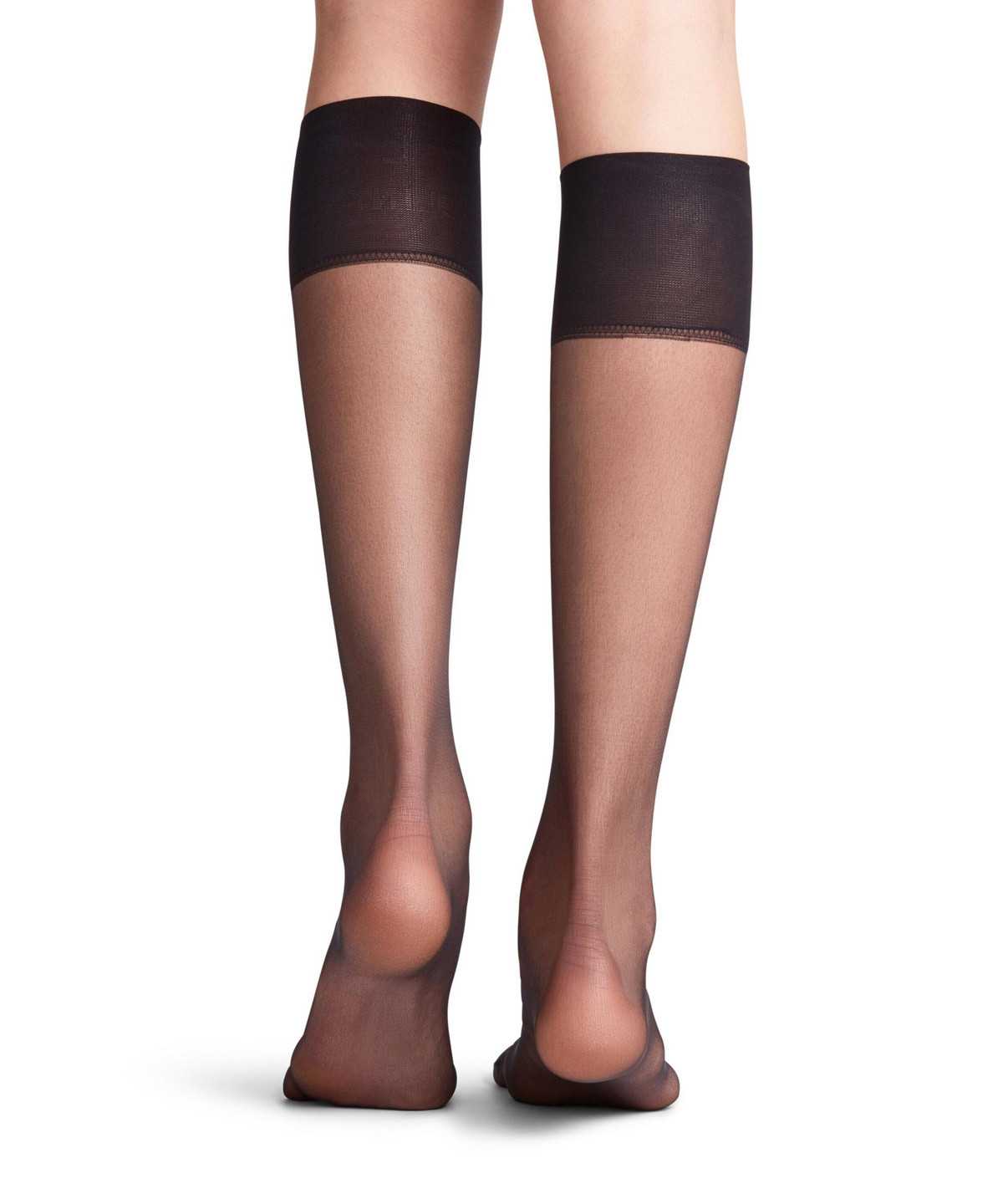 Skarpetki Falke Shelina 12 DEN Knee-high Socks Damskie Czarne | RPHKUQ-284