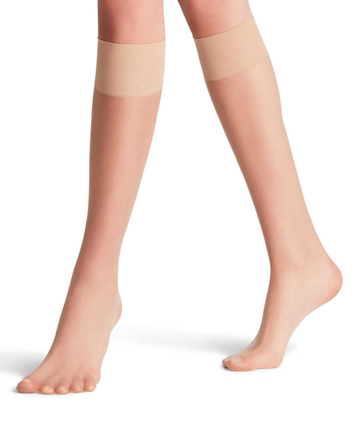 Skarpetki Falke Shelina 12 DEN Knee-high Socks Damskie Beżowe | FRWOXL-803