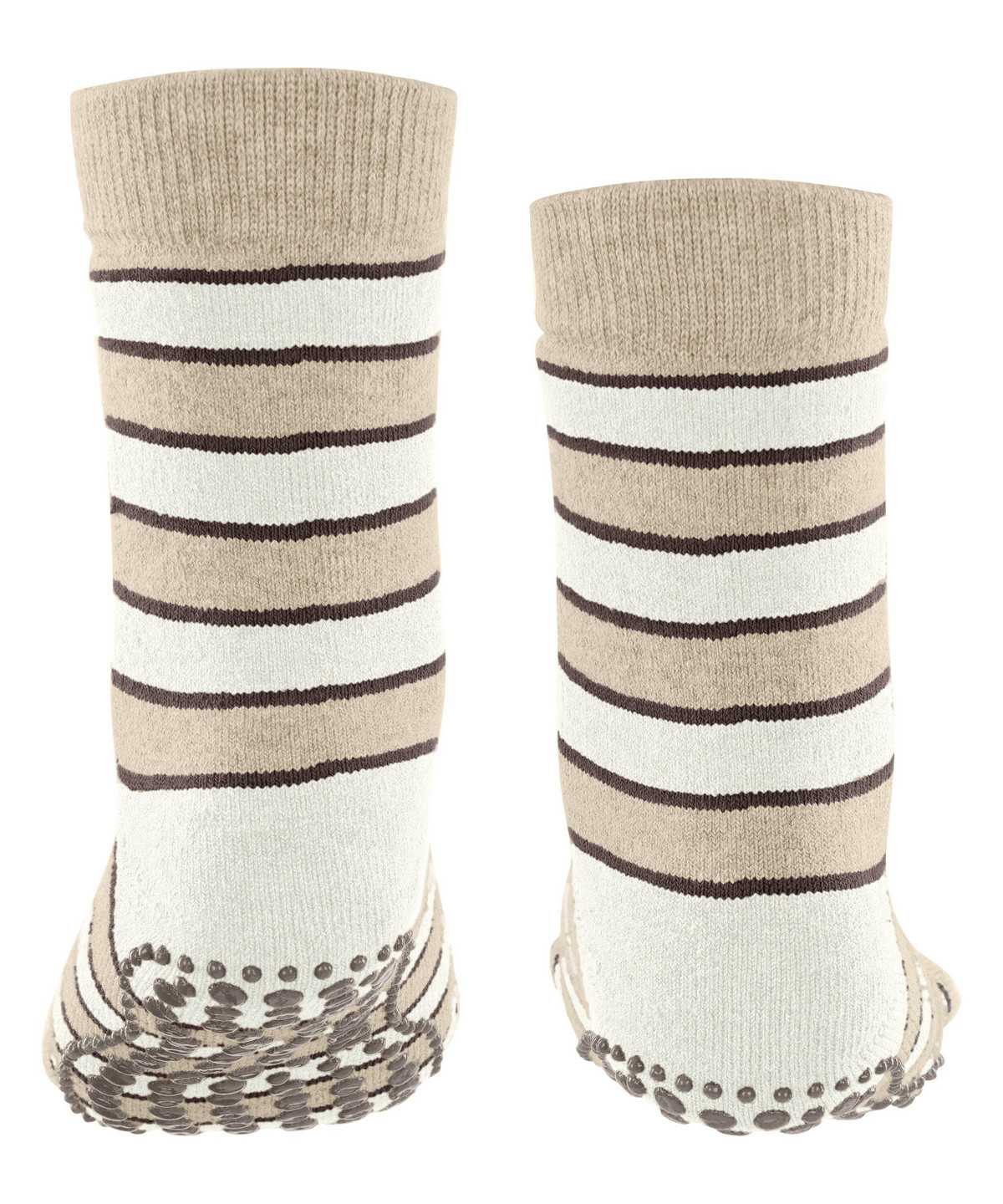 Skarpetki Falke Simple Stripes House socks Dziecięce Beżowe | FAHNCT-654