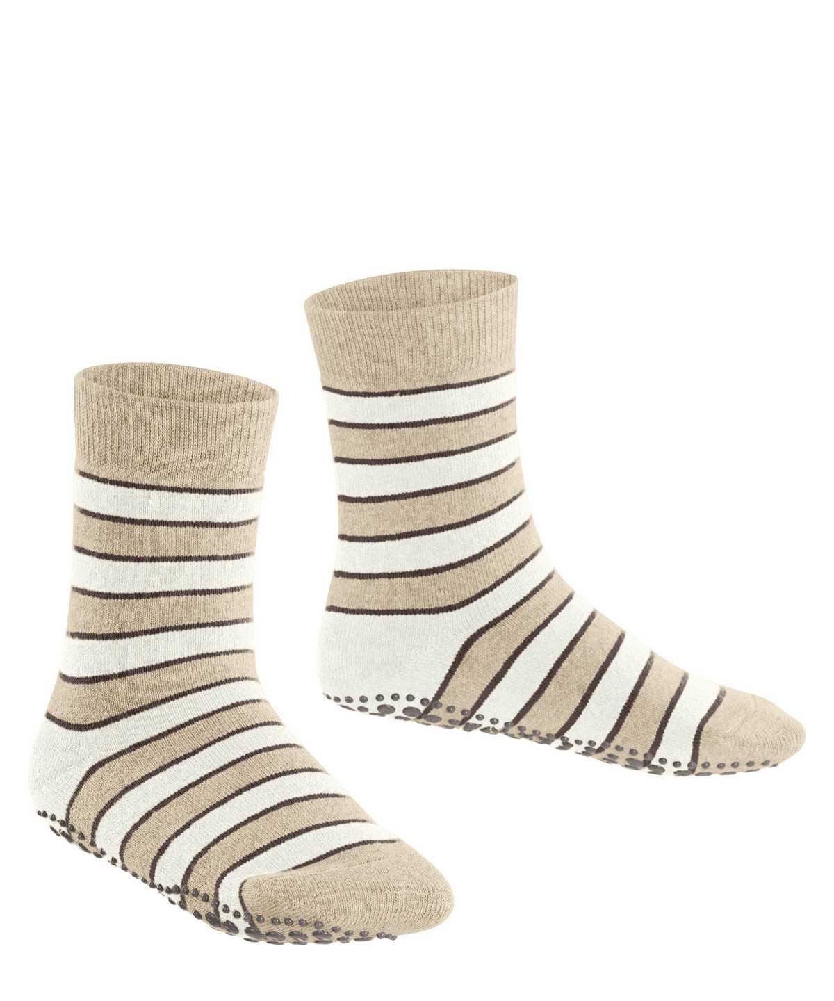 Skarpetki Falke Simple Stripes House socks Dziecięce Beżowe | FAHNCT-654