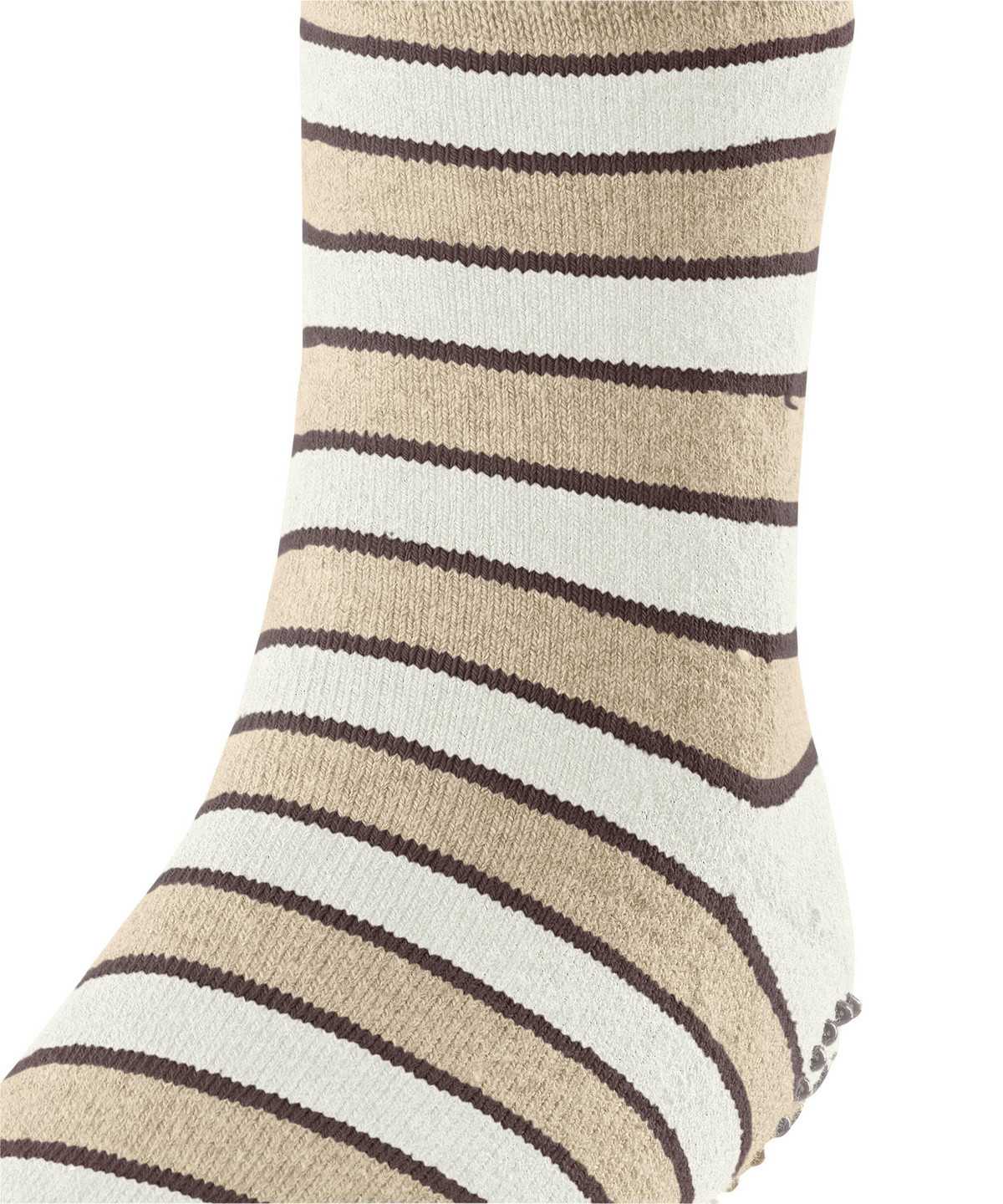 Skarpetki Falke Simple Stripes House socks Dziecięce Beżowe | FAHNCT-654