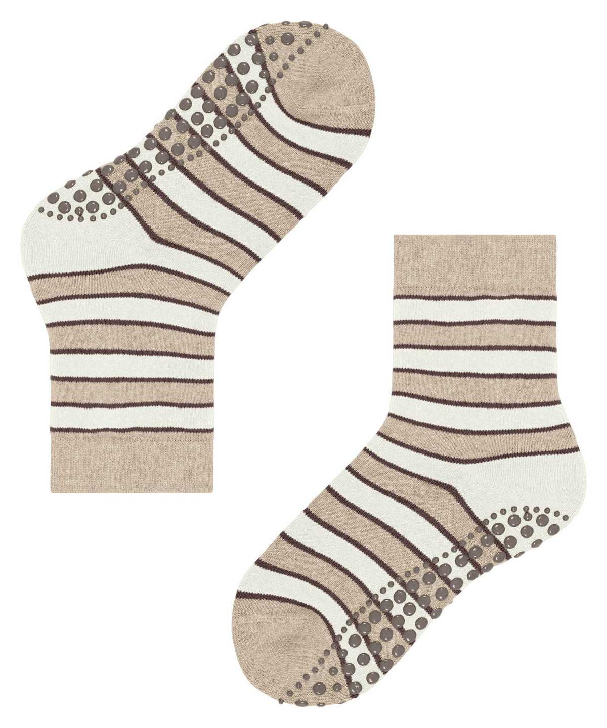 Skarpetki Falke Simple Stripes House socks Dziecięce Beżowe | FAHNCT-654