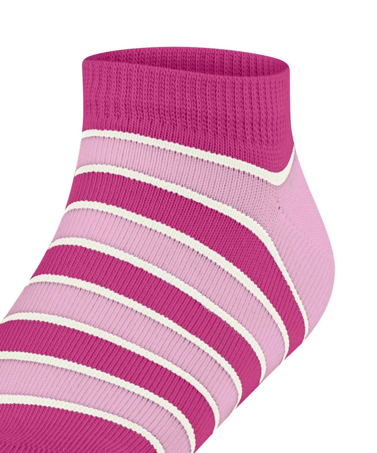 Skarpetki Falke Simple Stripes Sneaker socks Dziecięce Różowe | ISKBWN-013