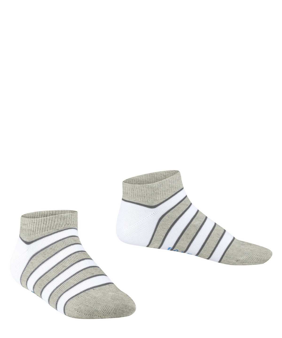 Skarpetki Falke Simple Stripes Sneaker socks Dziecięce Szare | SLMKWG-742