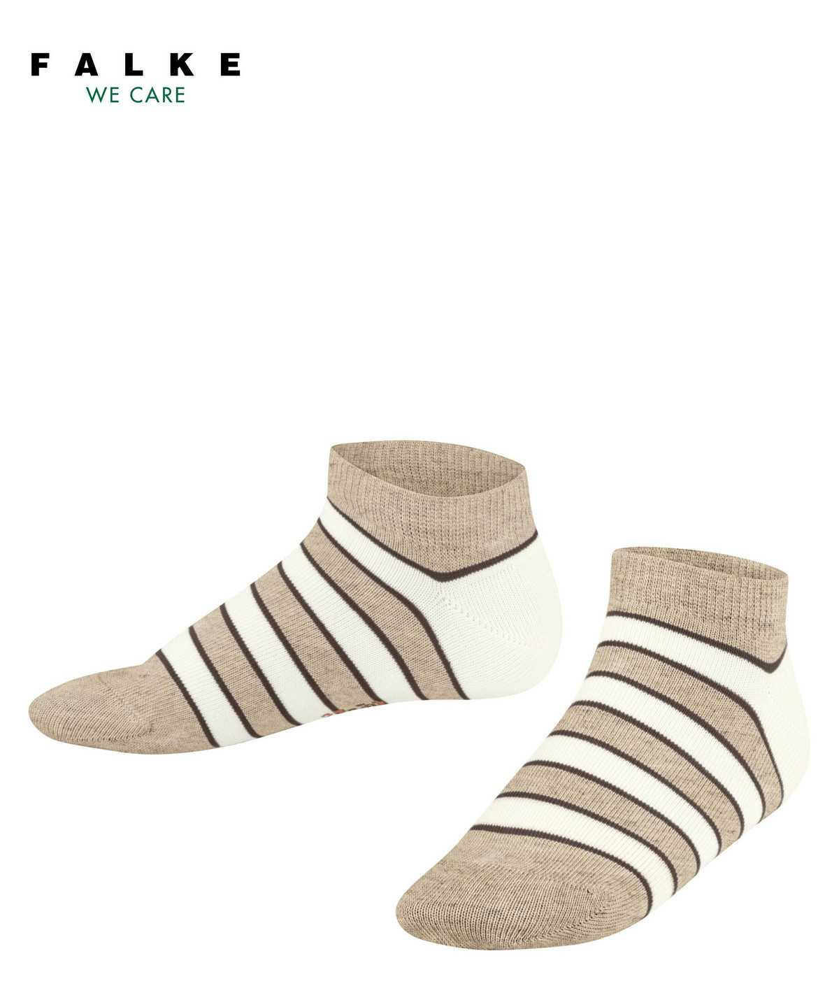 Skarpetki Falke Simple Stripes Sneaker socks Dziecięce Beżowe | EIRCND-701