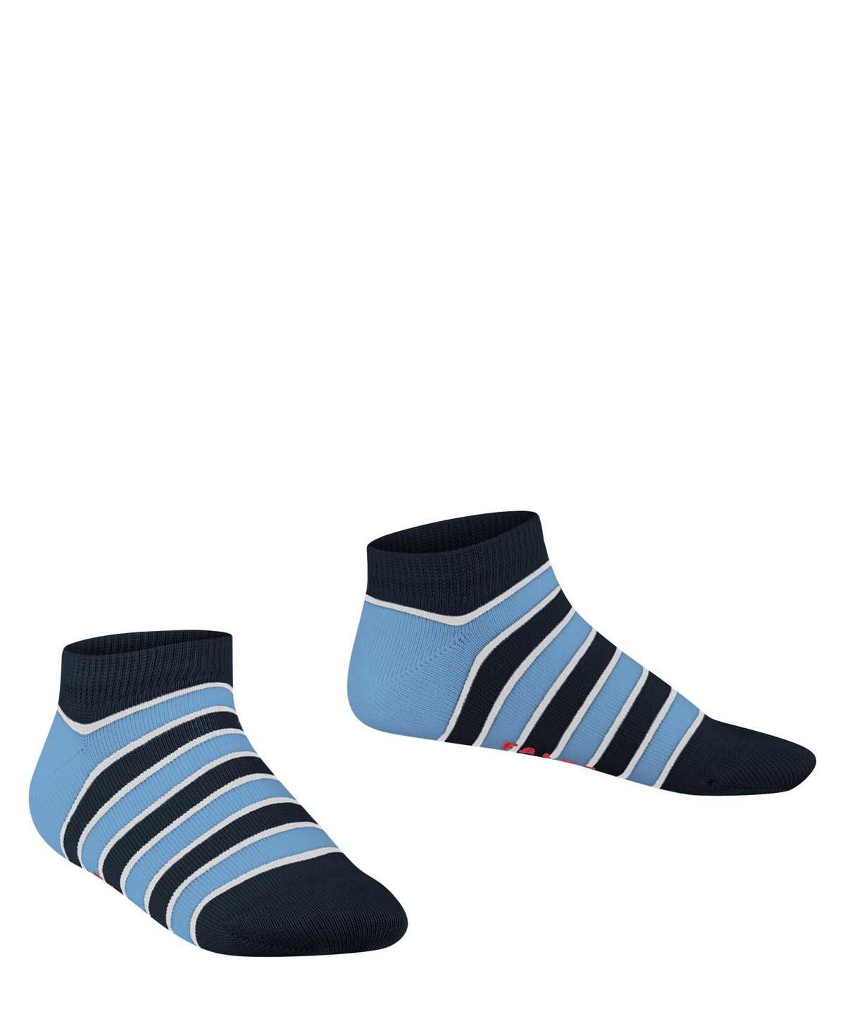 Skarpetki Falke Simple Stripes Sneaker socks Dziecięce Niebieskie | CVZLYE-629