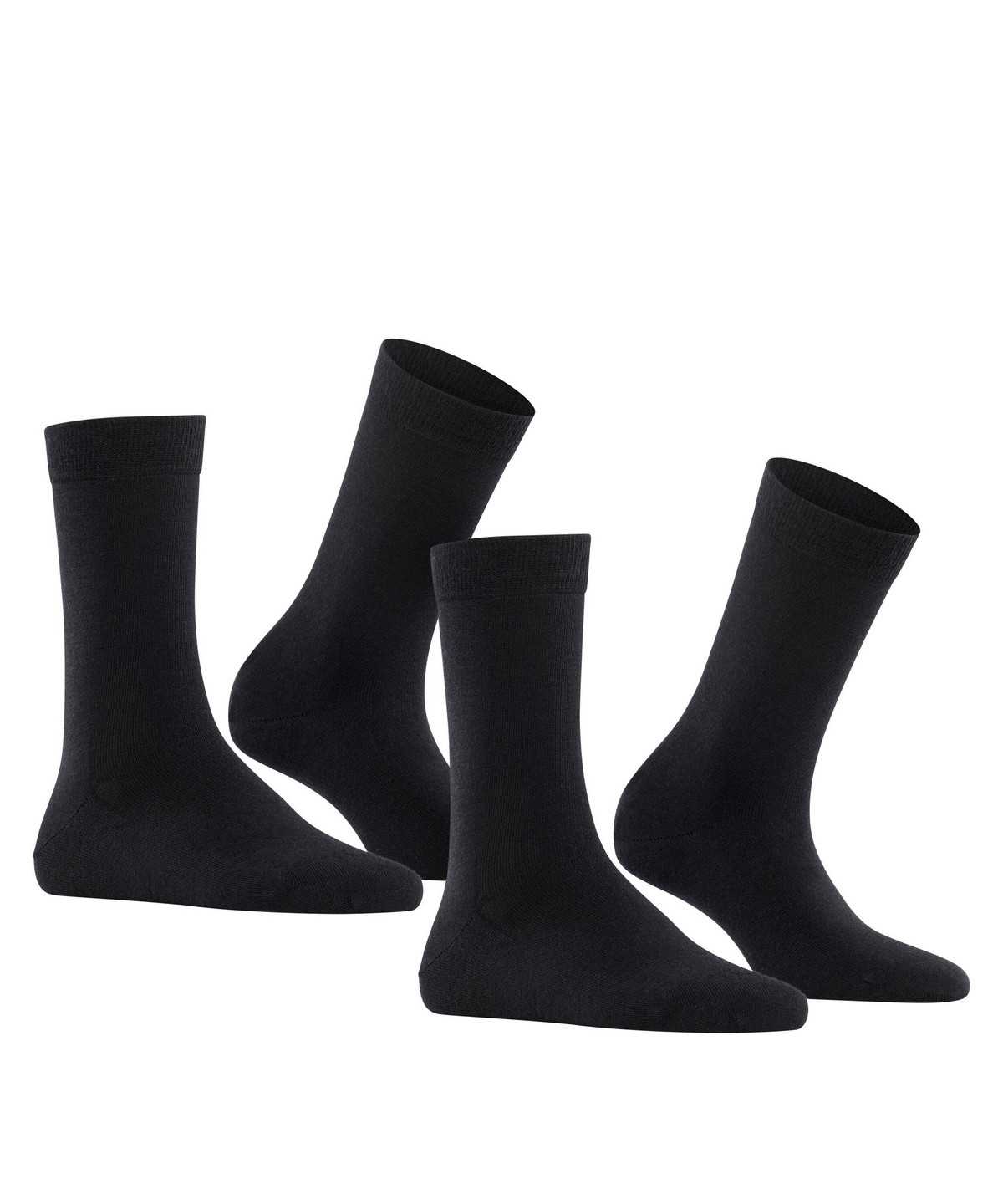 Skarpetki Falke Softmerino 2-Pack Socks Damskie Czarne | FVZJNK-430