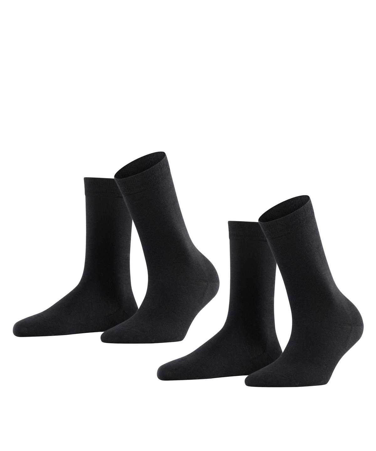 Skarpetki Falke Softmerino 2-Pack Socks Damskie Czarne | FVZJNK-430