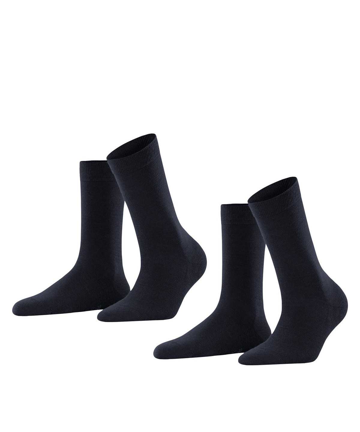 Skarpetki Falke Softmerino 2-Pack Socks Damskie Niebieskie | CANZIG-750