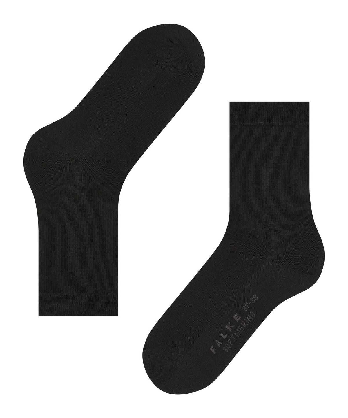 Skarpetki Falke Softmerino Socks Damskie Czarne | IYWOPF-826