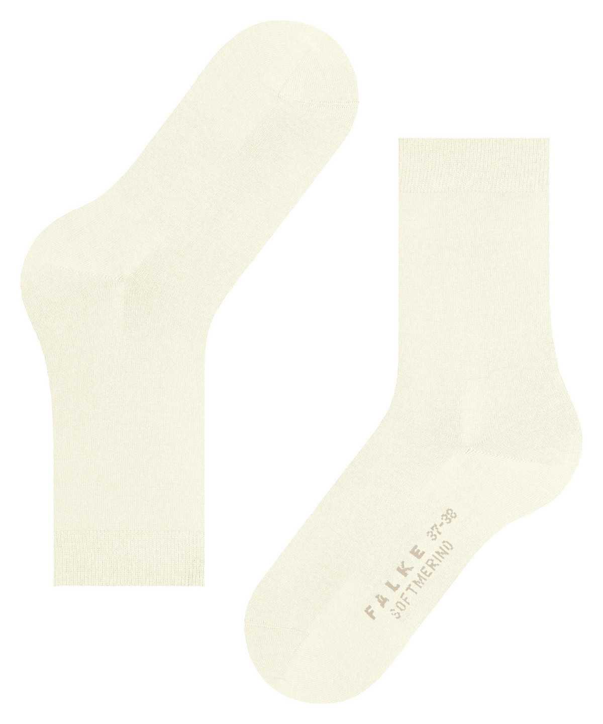 Skarpetki Falke Softmerino Socks Damskie Białe | YLQMNA-890