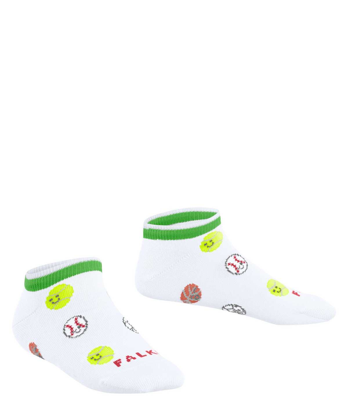 Skarpetki Falke Sporty Balls Sneaker socks Dziecięce Białe | RSVAFW-109