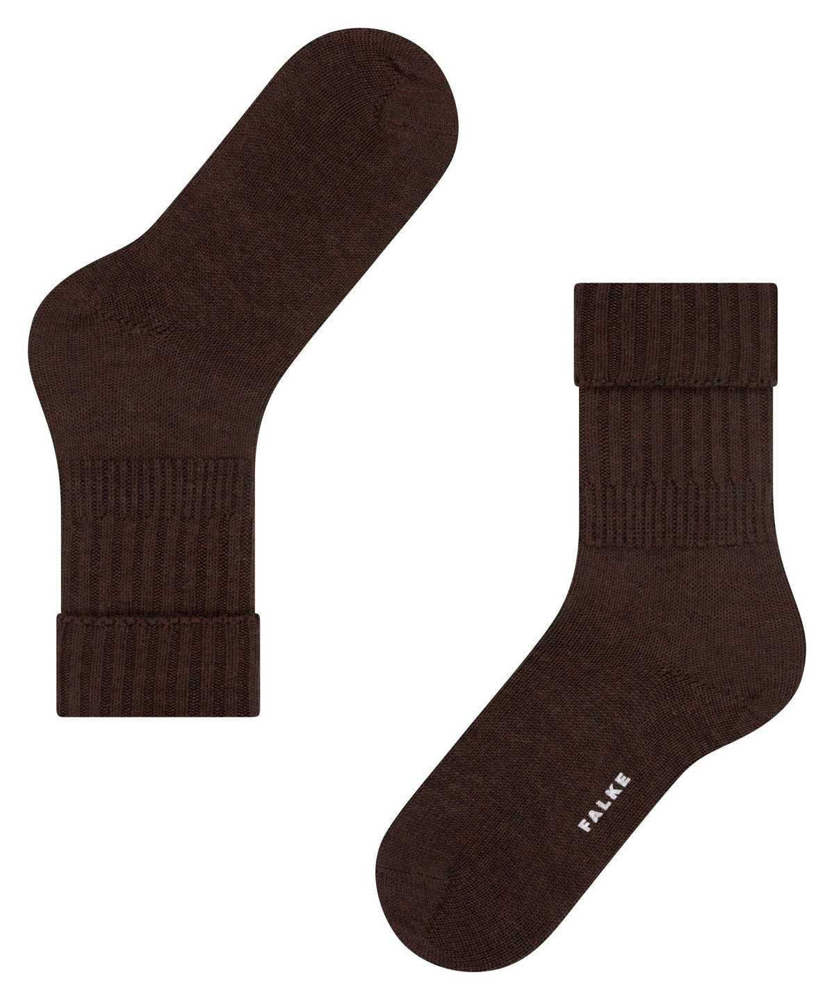 Skarpetki Falke Striggings Rib Boot socks Damskie Brązowe | CWEFAQ-269