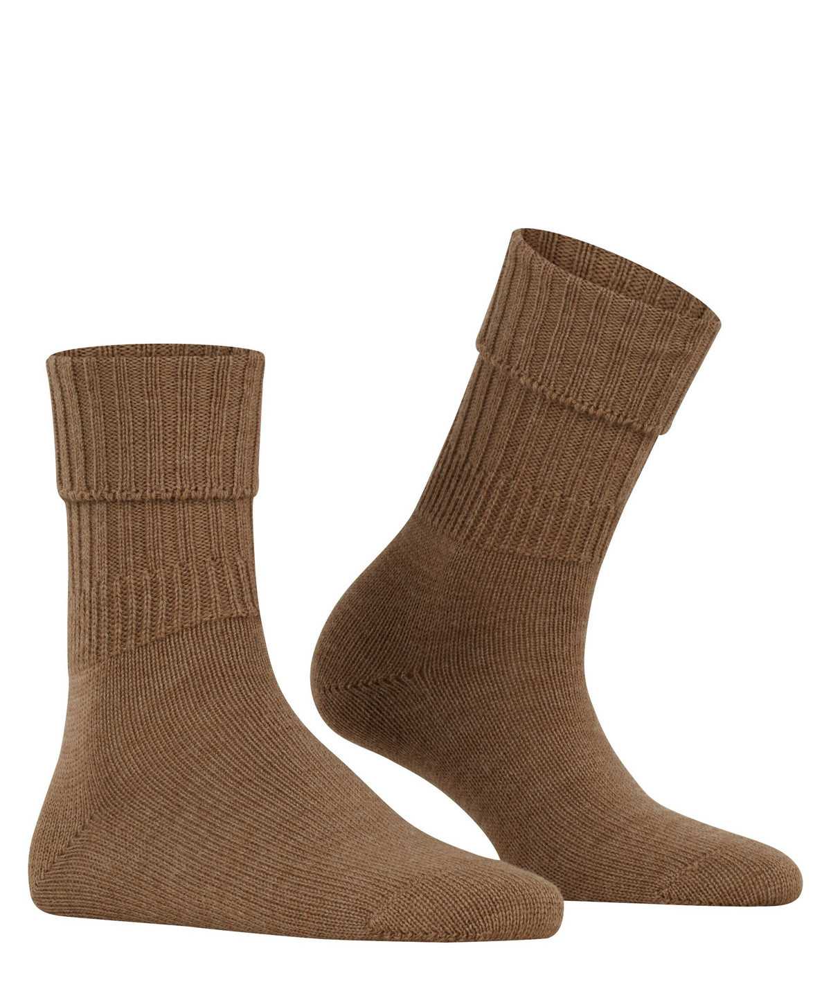 Skarpetki Falke Striggings Rib Boot socks Damskie Brązowe | SMXOAP-567