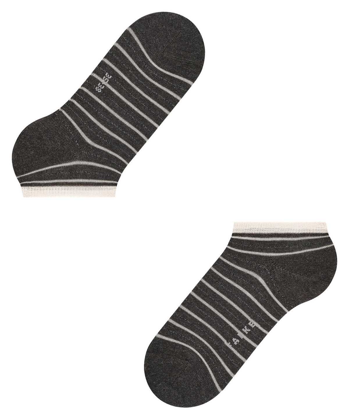 Skarpetki Falke Stripe Shimmer Sneaker Socks Damskie Szare | EBJRFO-802