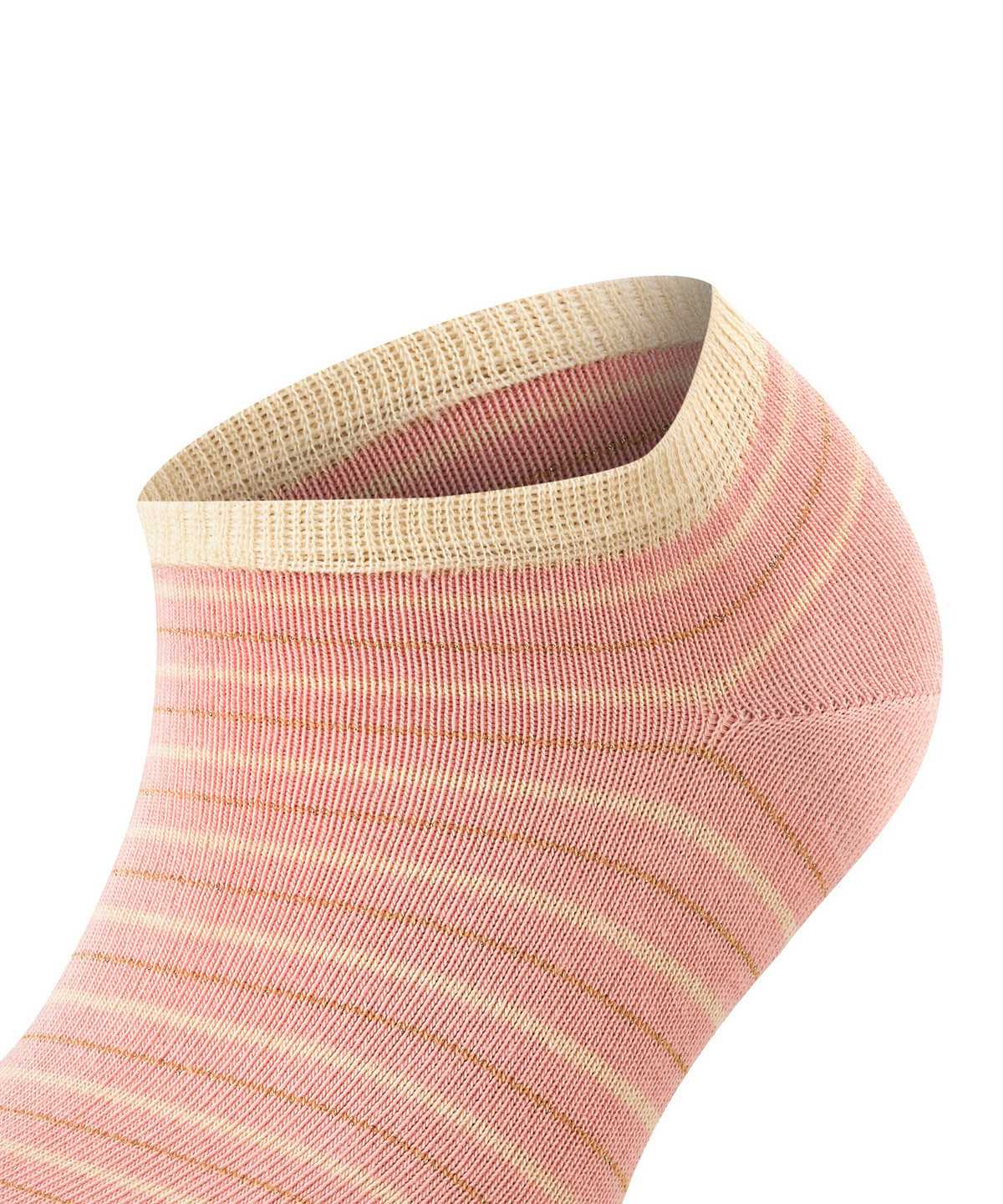 Skarpetki Falke Stripe Shimmer Sneaker Socks Damskie Różowe | JOIHYX-243