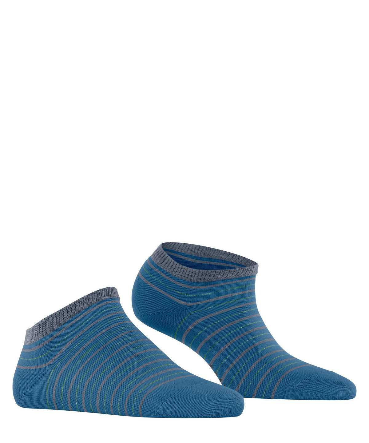 Skarpetki Falke Stripe Shimmer Sneaker Socks Damskie Niebieskie | LGPVYD-617