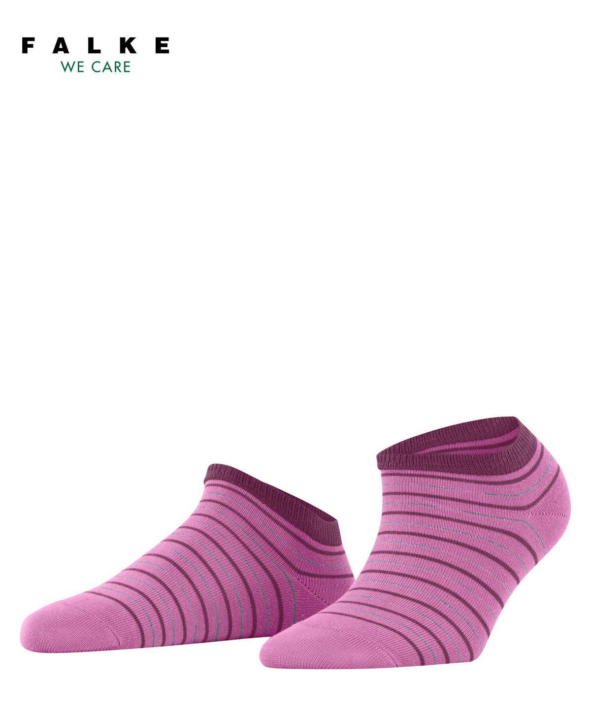 Skarpetki Falke Stripe Shimmer Sneaker Socks Damskie Czerwone | GWOUHN-570