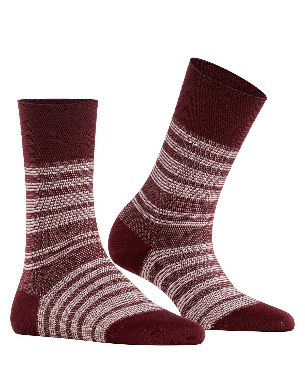 Skarpetki Falke Sunset Stripe Socks Damskie Czerwone | CXTSLR-856