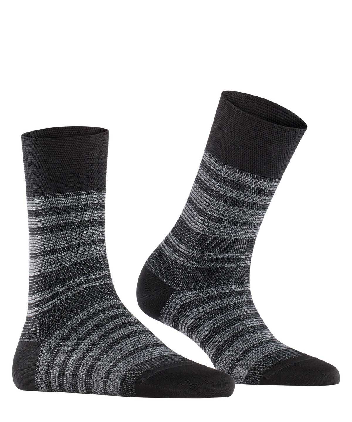 Skarpetki Falke Sunset Stripe Socks Damskie Czarne | XADBQO-091