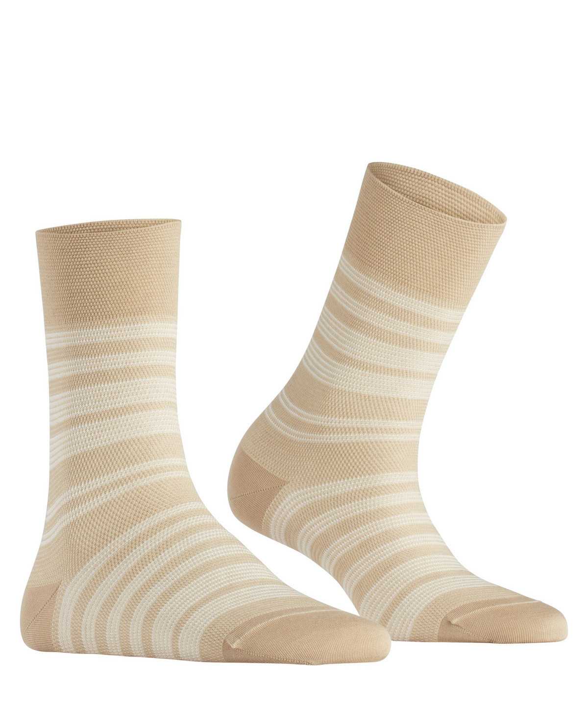 Skarpetki Falke Sunset Stripe Socks Damskie Beżowe | HKWNTO-687