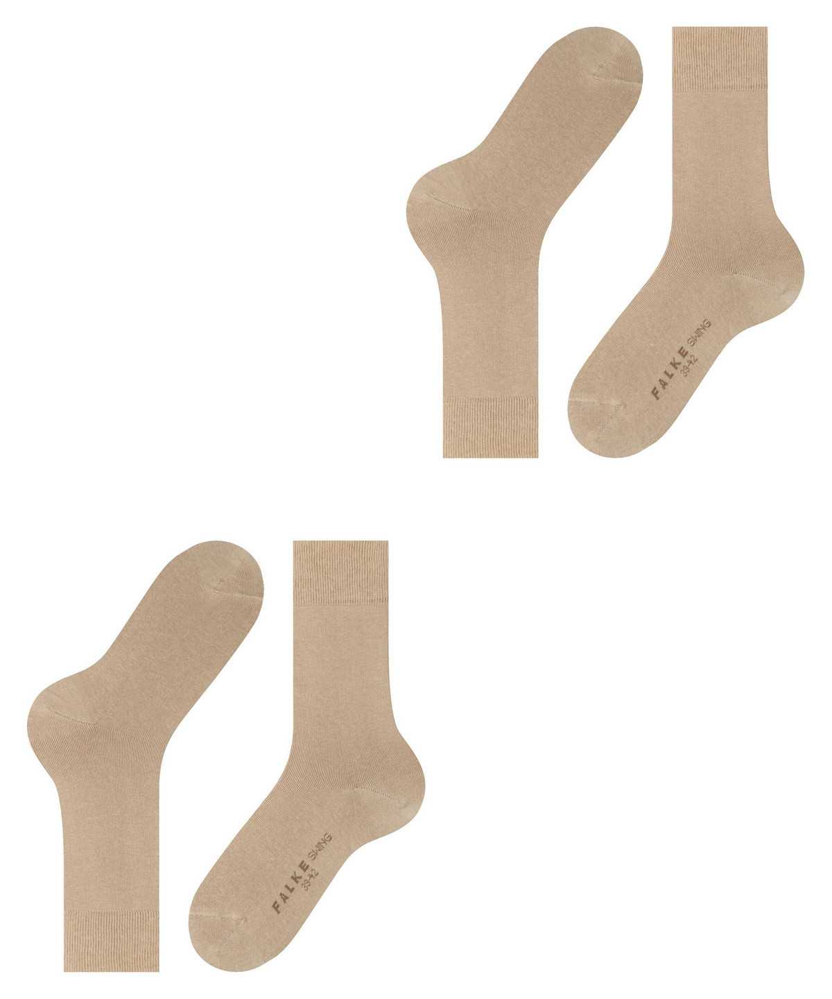 Skarpetki Falke Swing 2-Pack Socks Męskie Beżowe | ISMKNV-974