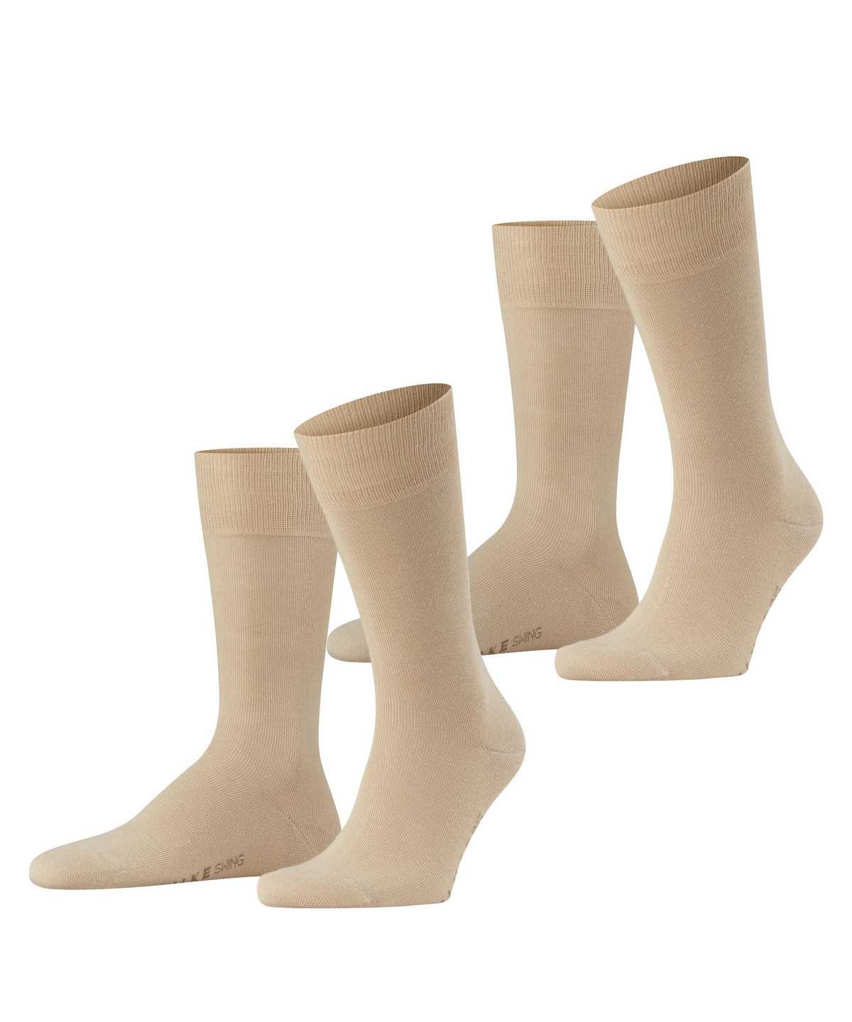 Skarpetki Falke Swing 2-Pack Socks Męskie Beżowe | ISMKNV-974