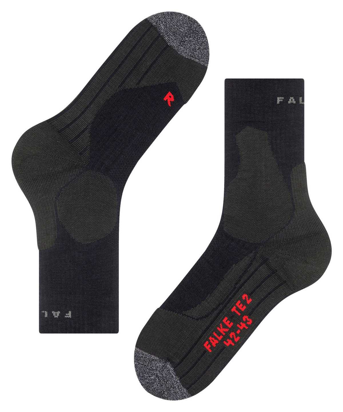 Skarpetki Falke TE2 Tennis Socks Męskie Czarne | WVUHOD-928