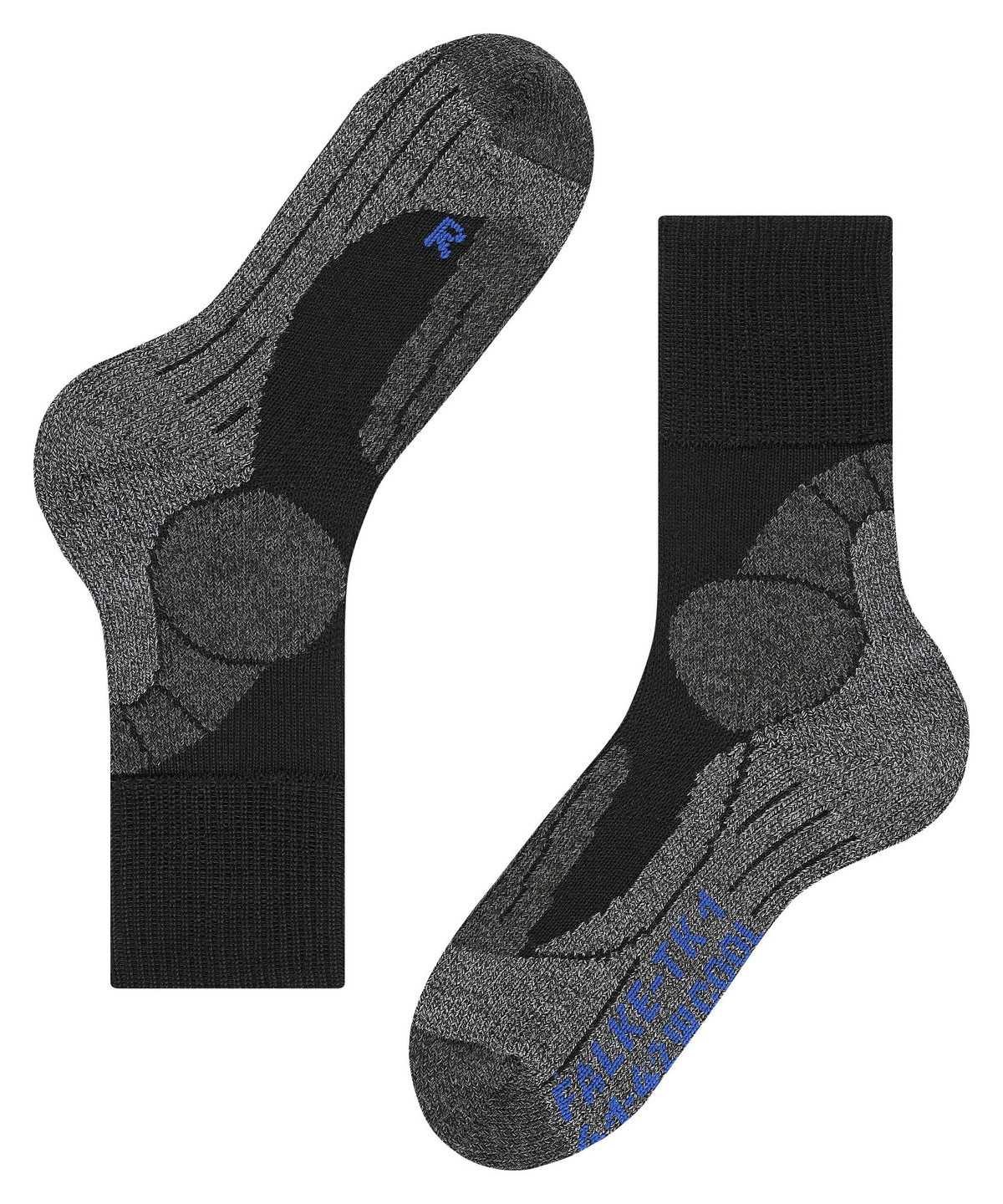 Skarpetki Falke TK1 Adventure Cool Trekking Socks Męskie Czarne | QEJTKZ-309