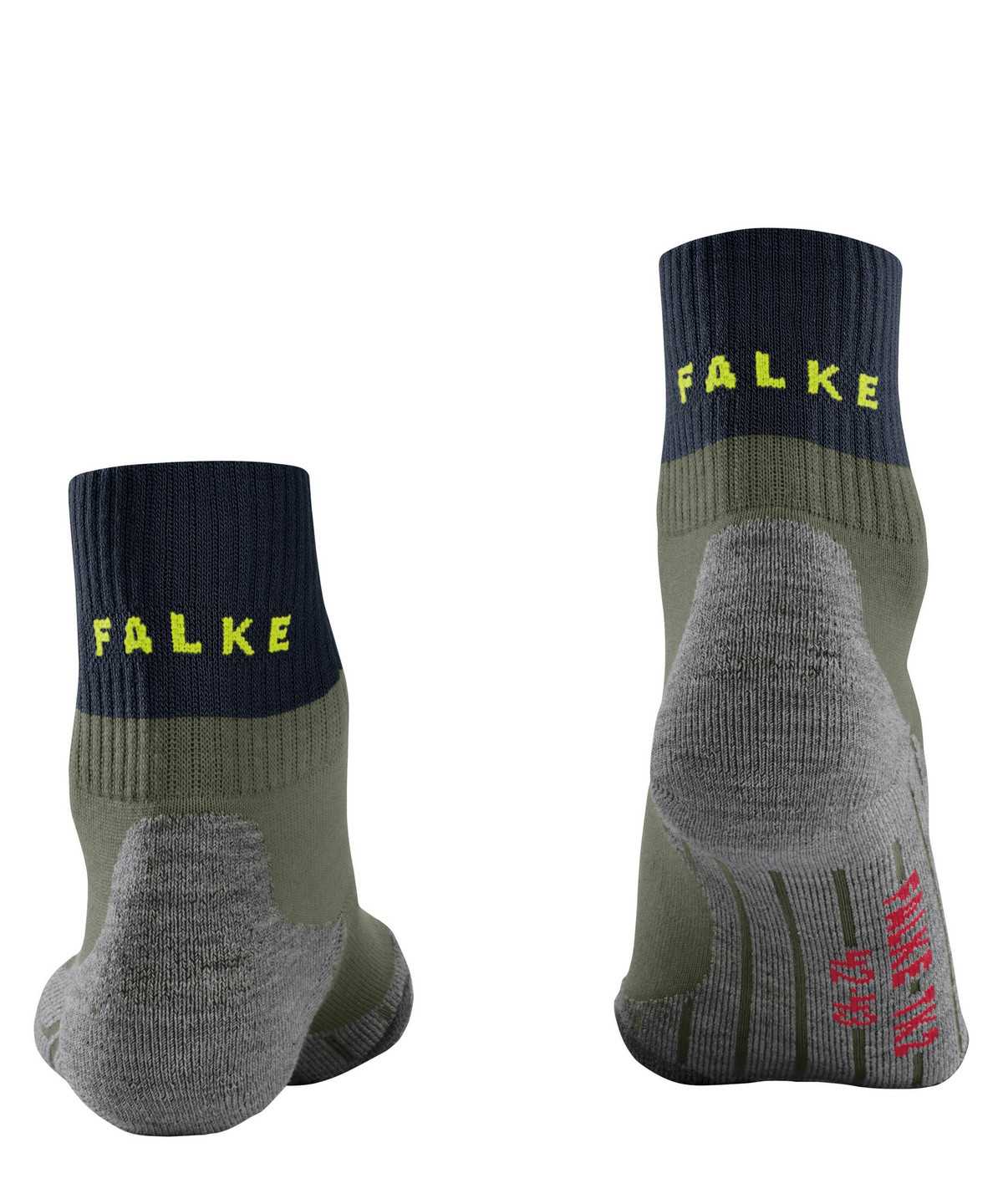 Skarpetki Falke TK2 Explore Short Trekking Short sock Męskie Zielone | PJGCTQ-619