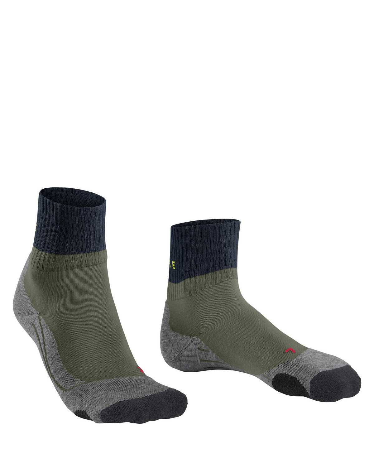 Skarpetki Falke TK2 Explore Short Trekking Short sock Męskie Zielone | PJGCTQ-619