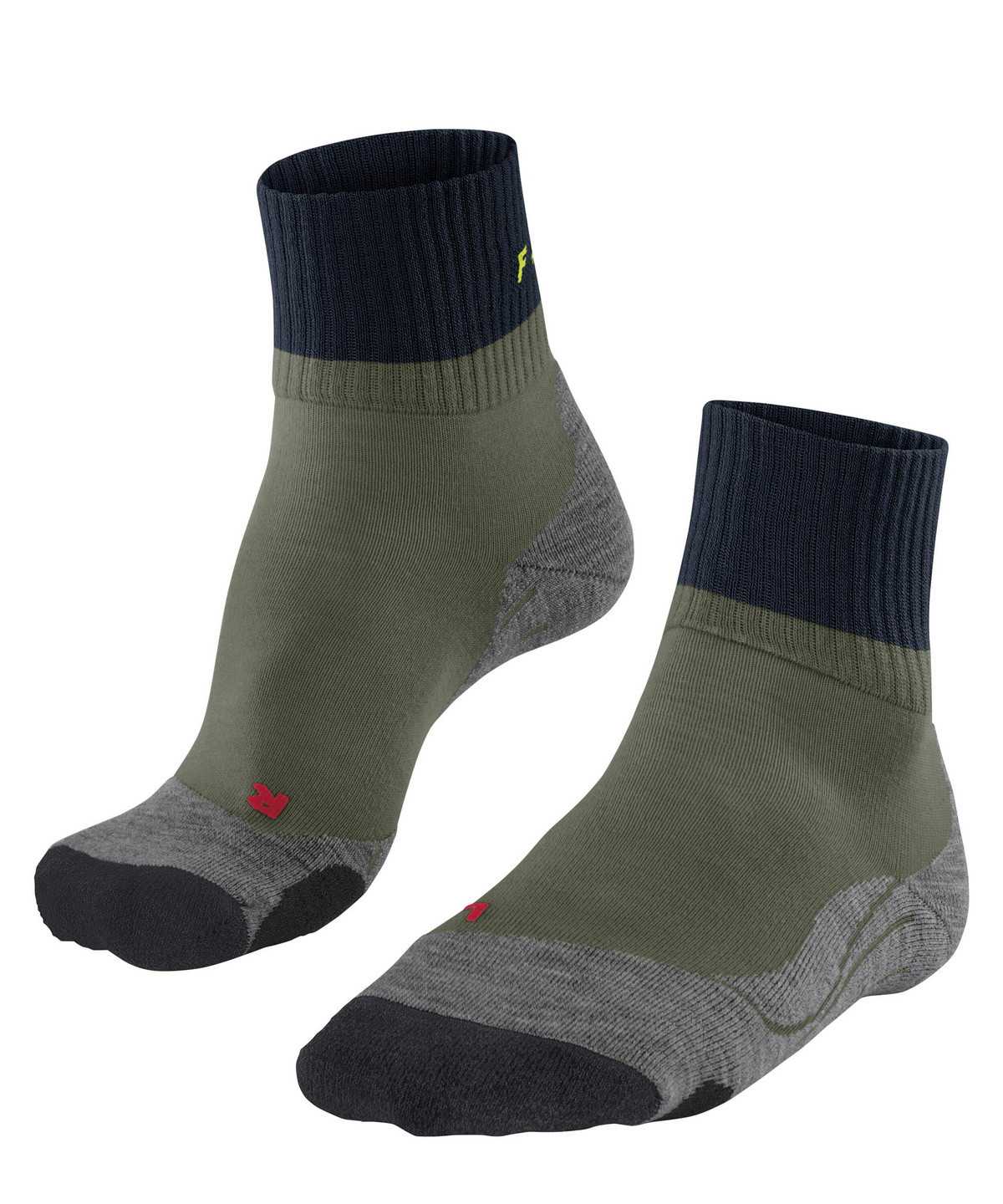 Skarpetki Falke TK2 Explore Short Trekking Short sock Męskie Zielone | PJGCTQ-619