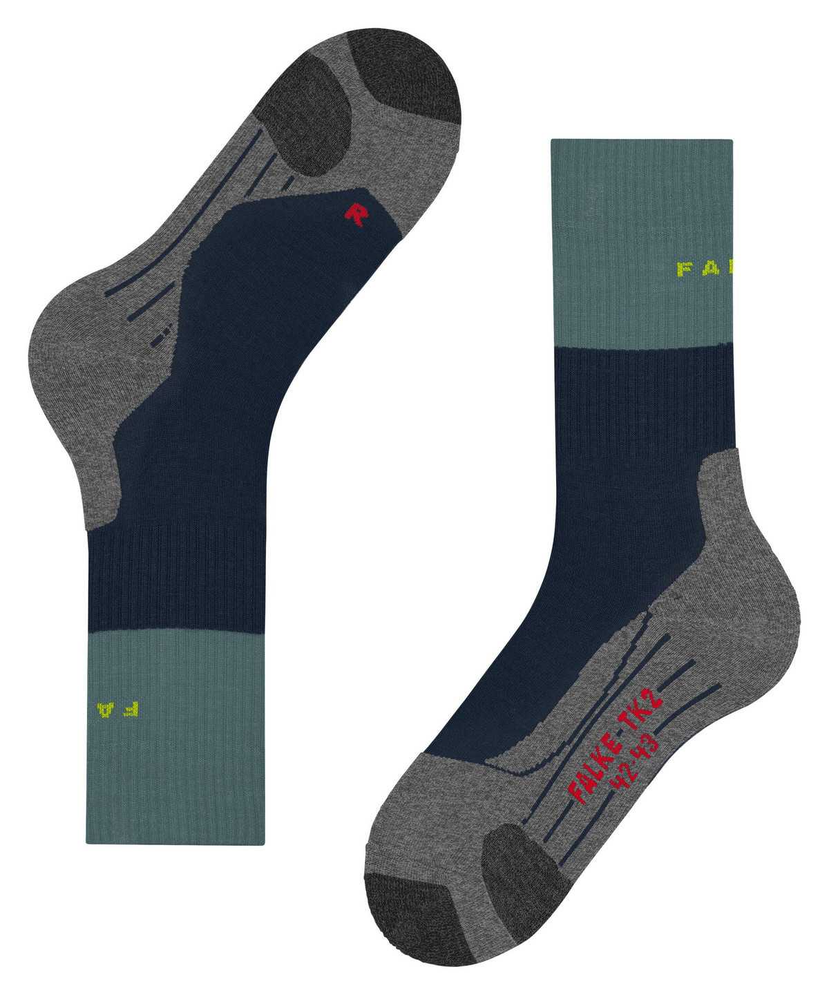 Skarpetki Falke TK2 Explore Trekking Socks Męskie Niebieskie | AFBTNS-402