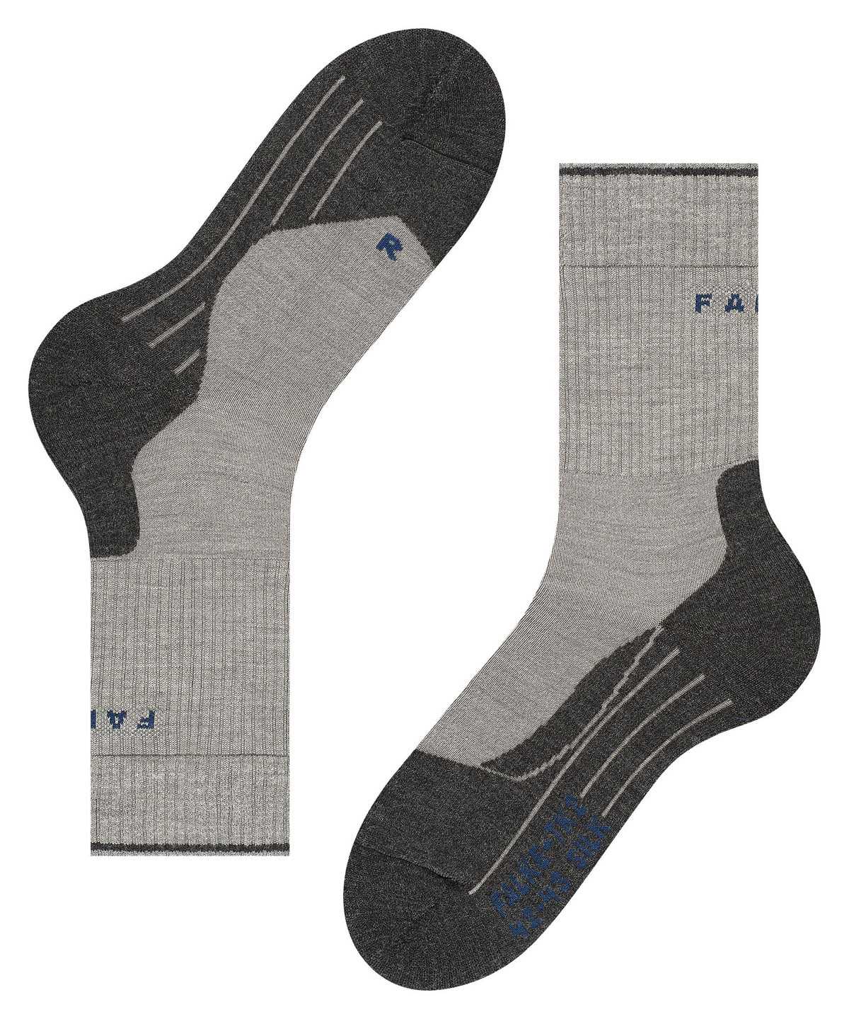 Skarpetki Falke TK2 Explore Wool Silk Trekking Socks Męskie Szare | QUSDLX-049