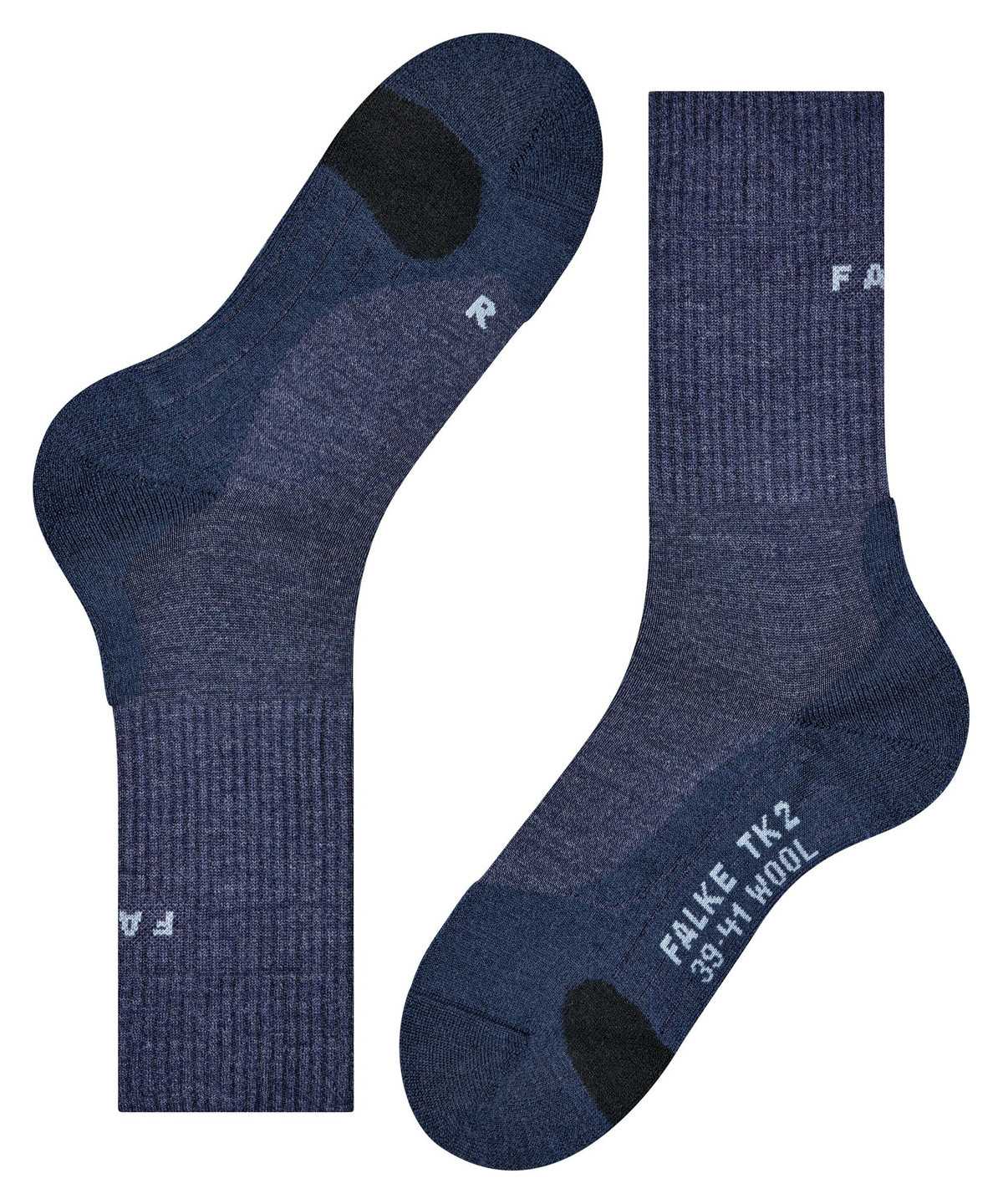 Skarpetki Falke TK2 Explore Wool Trekking Socks Męskie Niebieskie | CTUKSL-870